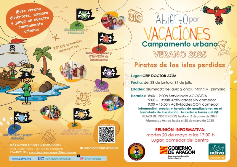 500488 CEIP DOCTOR AZÚA - ABIERTO POR VACACIONES VERANO JUNIO / JULIO 2025 - Inscríbete