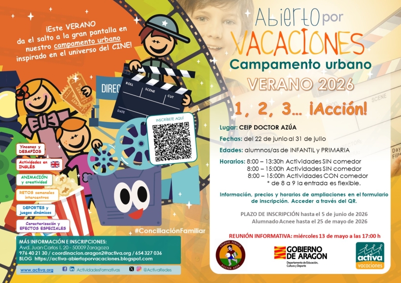 500488 CEIP DOCTOR AZÚA - ABIERTO POR VACACIONES VERANO JUNIO / JULIO 2026 - Inscríbete