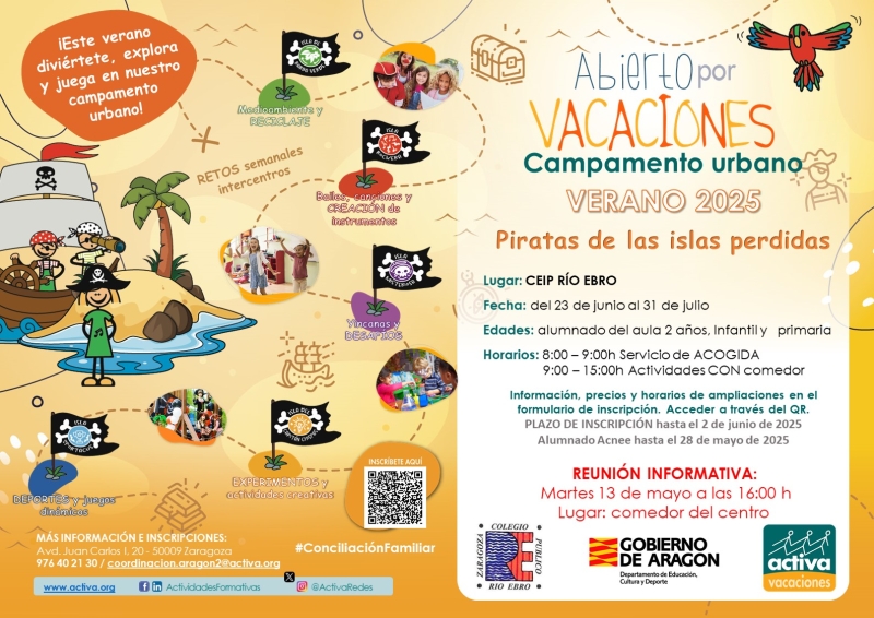 500488 CEIP RÍO EBRO - ABIERTO POR VACACIONES VERANO JUNIO / JULIO 2025 - Inscríbete 500488 CEIP RÍO EBRO - ABIERTO POR VACACIONES VERANO JUNIO / JULIO 2025 - Inscríbete